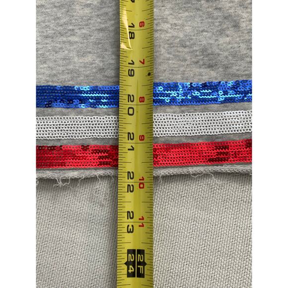 NWT USA Heather Grey Sequin‎ Top size large - Picture 7 of 8